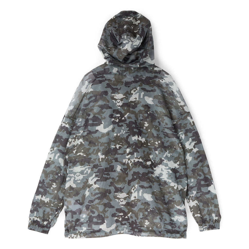 A Bathing Ape Multi Pixel Camo Mesh Hoodie Jacket M (Black) - Image 2