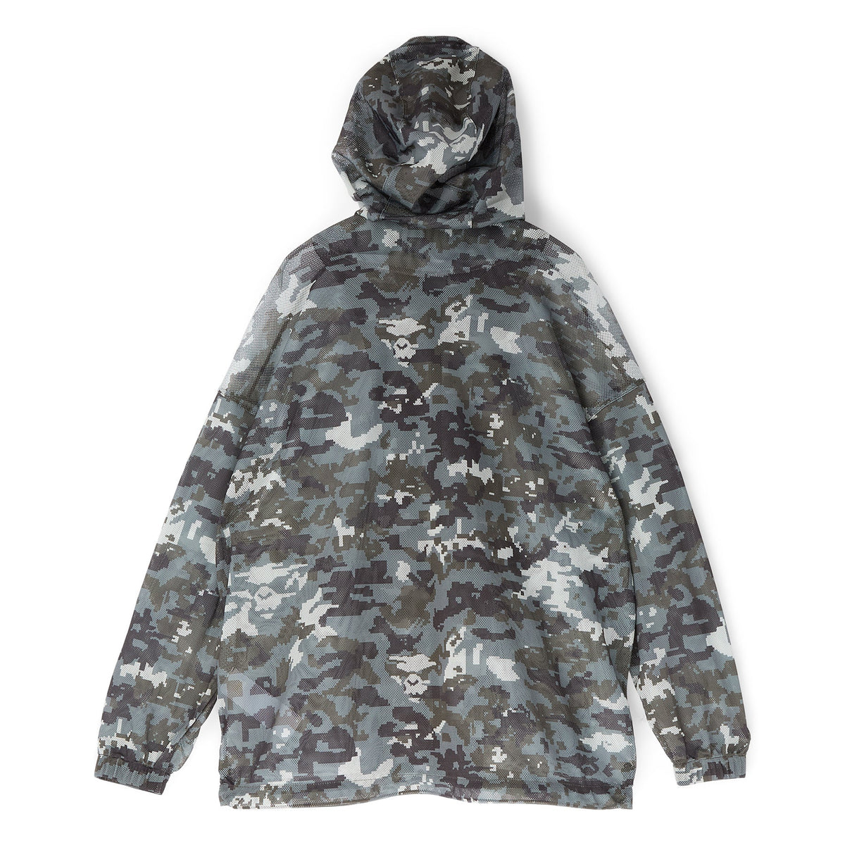 A Bathing Ape Multi Pixel Camo Mesh Hoodie Jacket M (Black) - Image 2