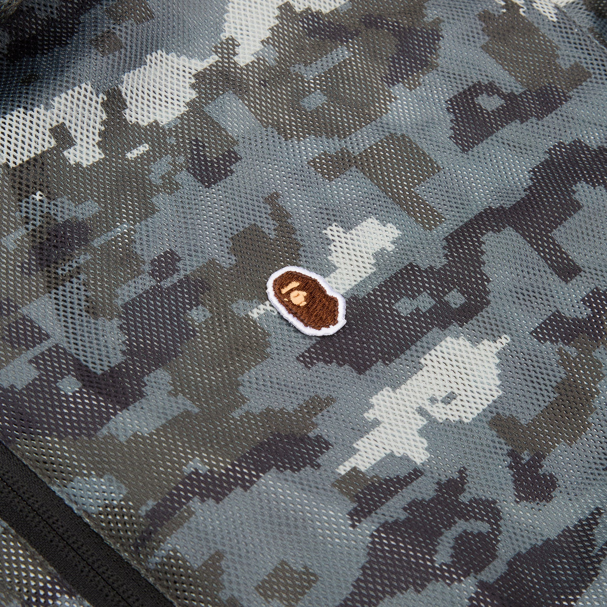 A Bathing Ape Multi Pixel Camo Mesh Hoodie Jacket M (Black) - Image 4