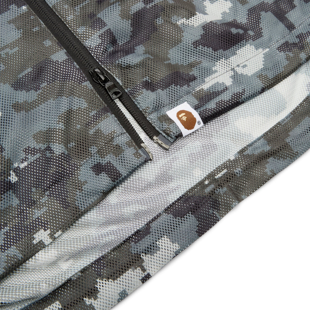 A Bathing Ape Multi Pixel Camo Mesh Hoodie Jacket M (Black) - Image 5