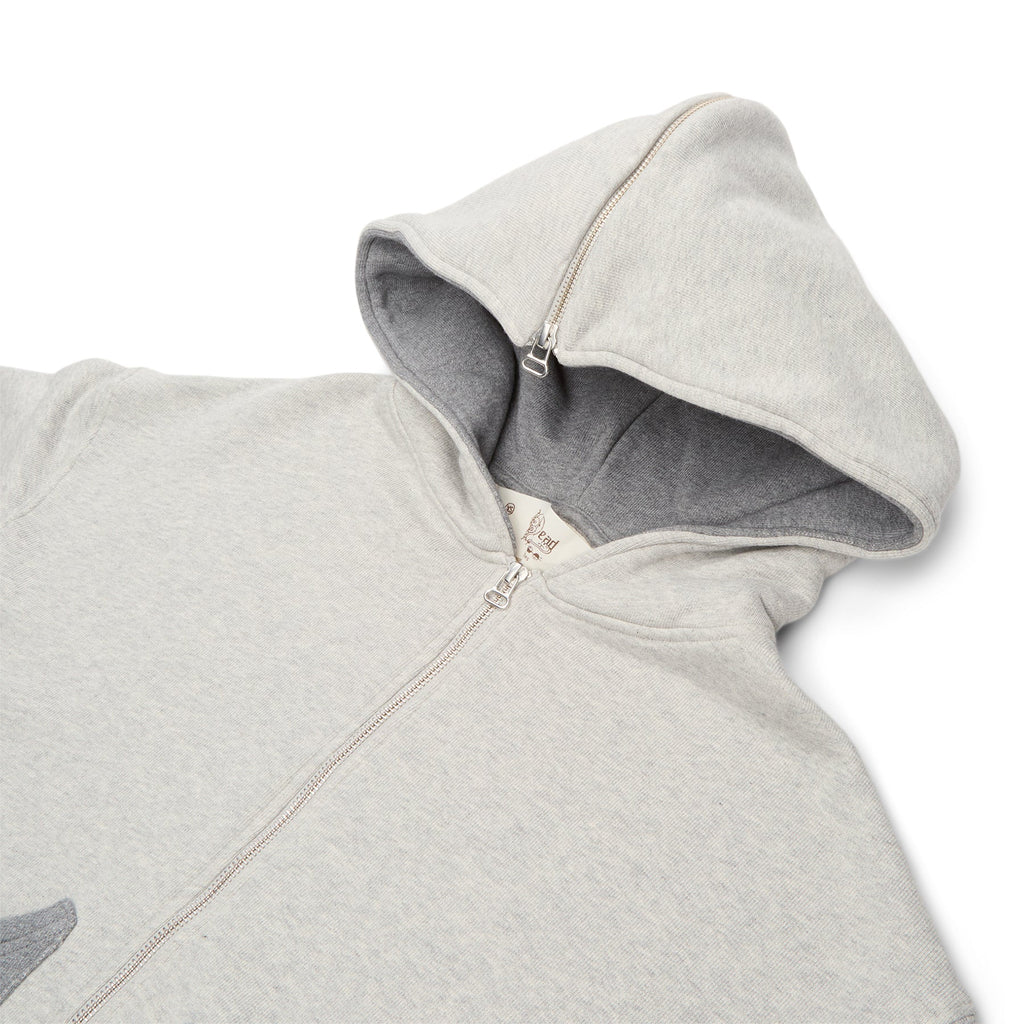Brain Dead Zip Hoodie (Heather Grey) - Image 3
