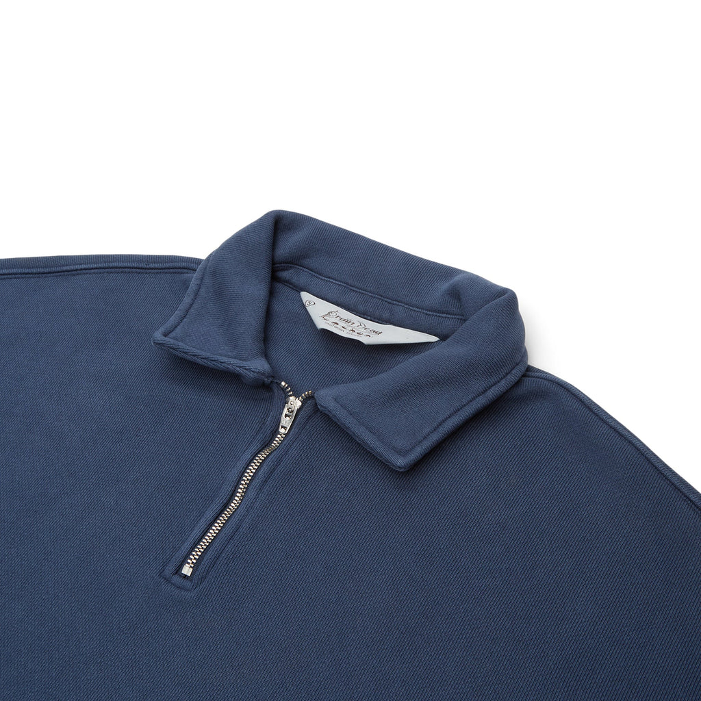 Brain Dead Half Zip Collared Sweatshirt (Midnight) - Image 3