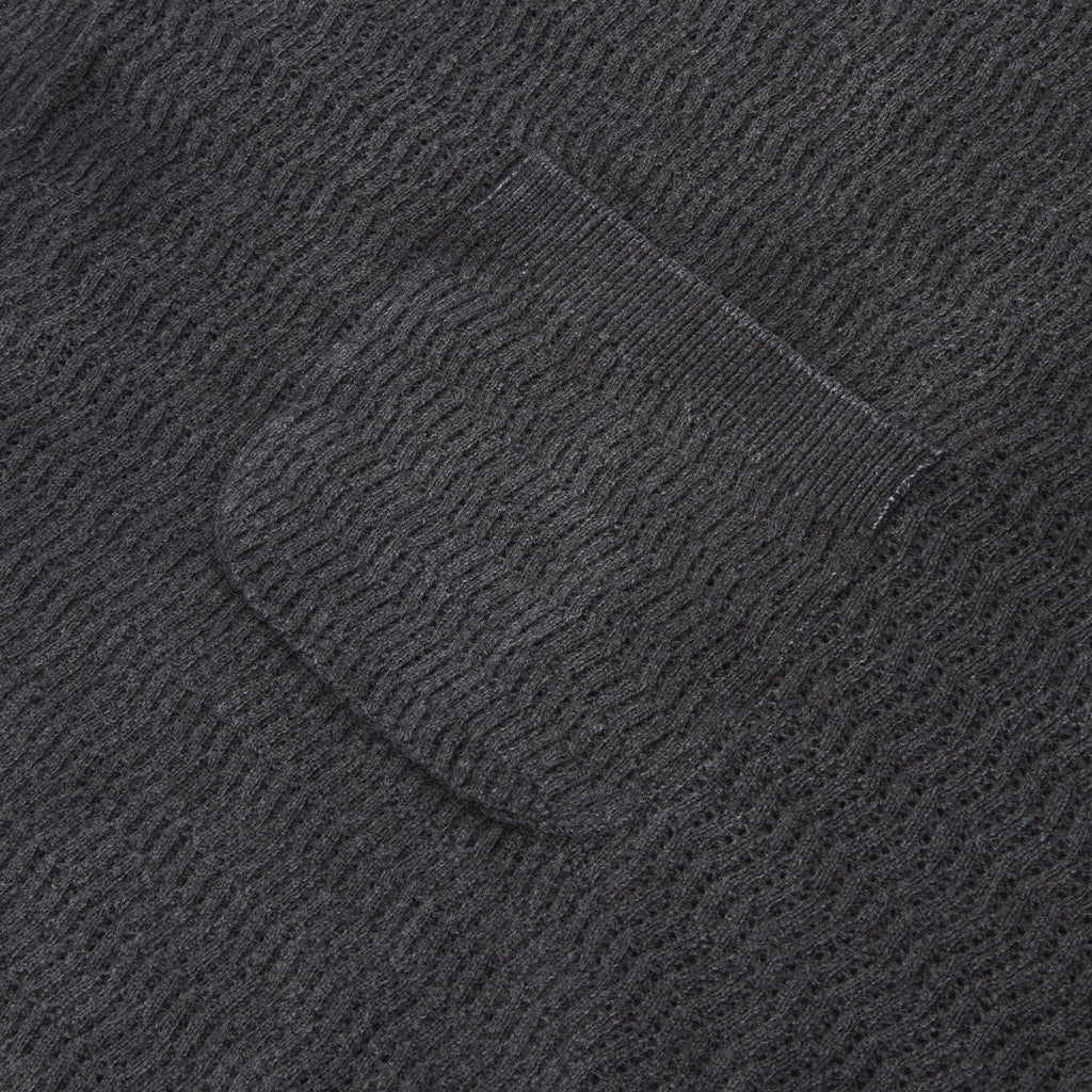 Brain Dead Pigment Dye Long Sleeve Polo Sweater (Ink) - Image 4
