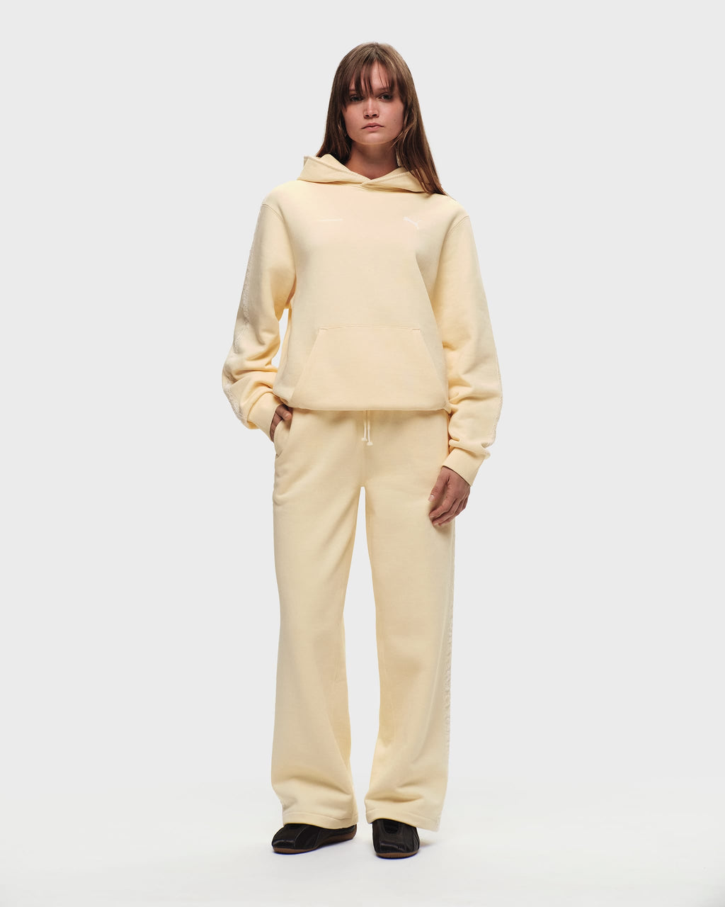 PUMA Lace Trim Fleece Straight Sweatpant - Image 4