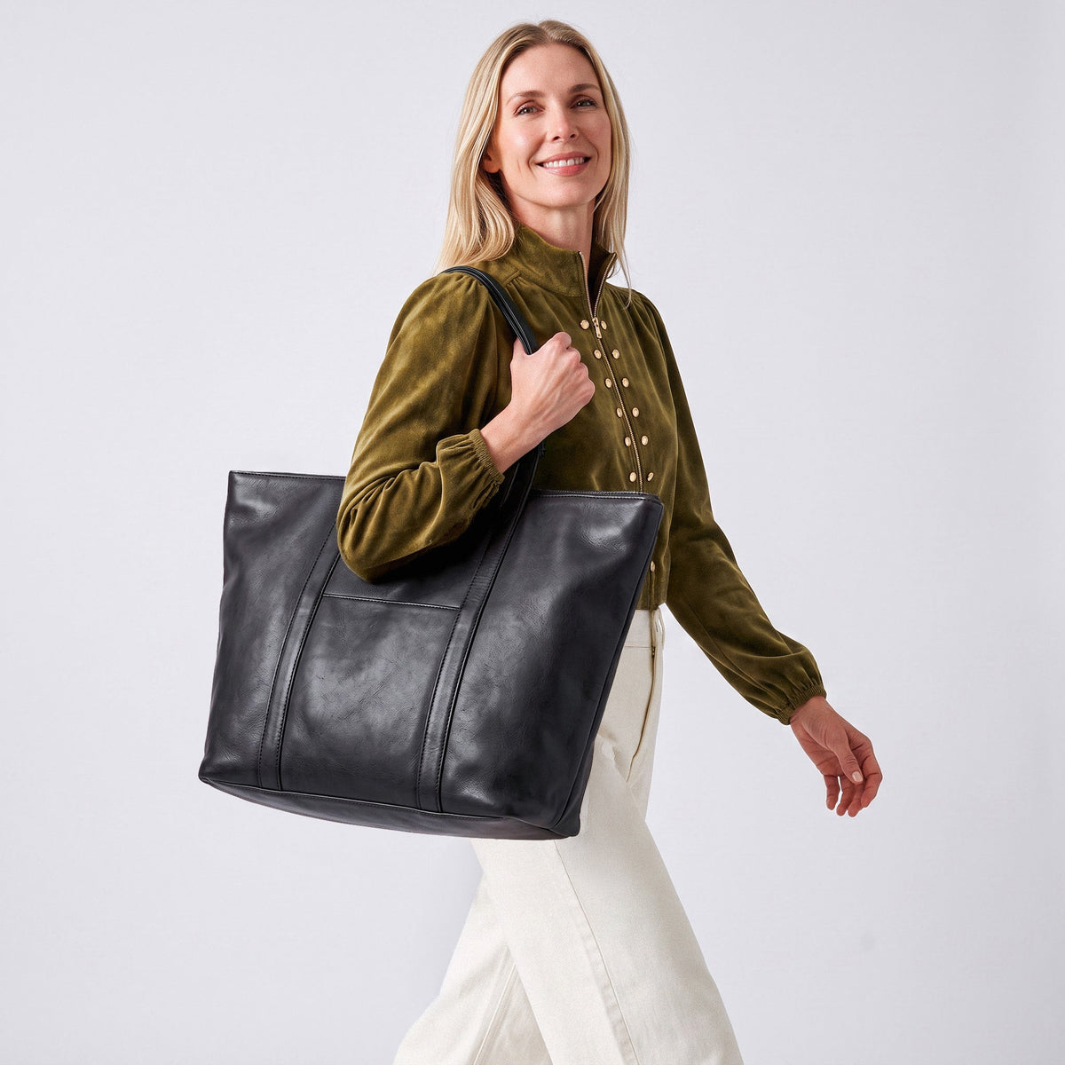 Suburban Leather Tote Bag Lg - Image 6