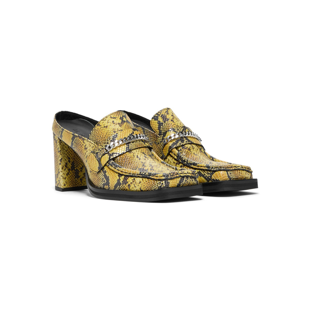 Martine Rose Square Toe Heel (Yellow/Black) - Image 3