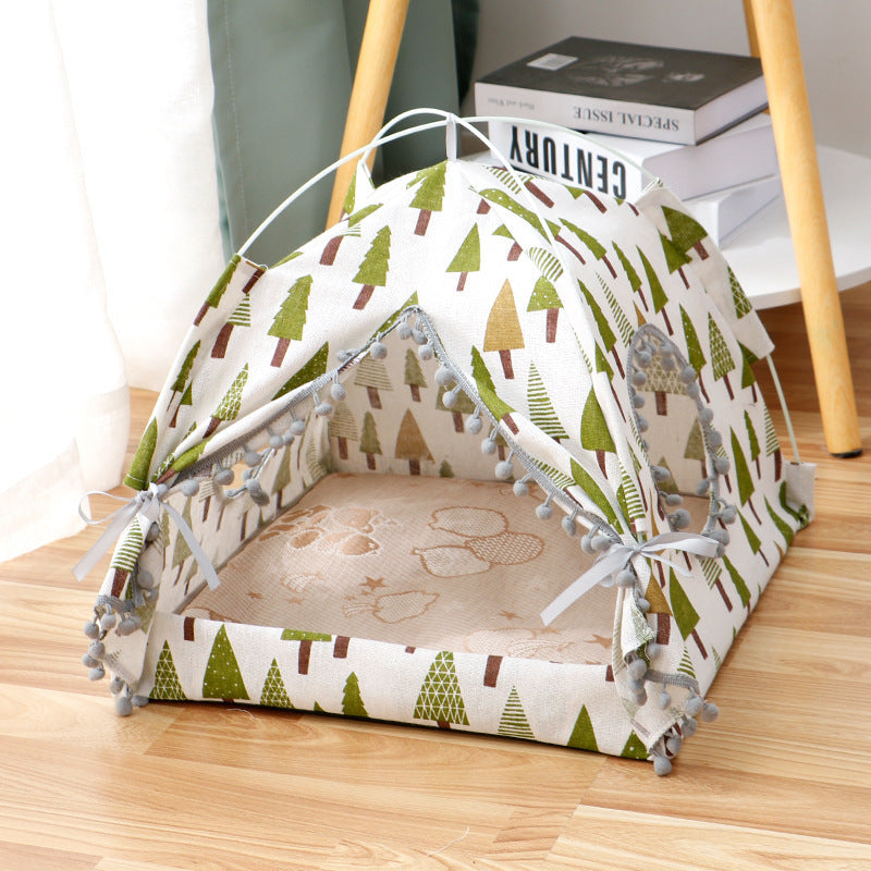Cat Tent Enclosed Pet Bed - Image 2
