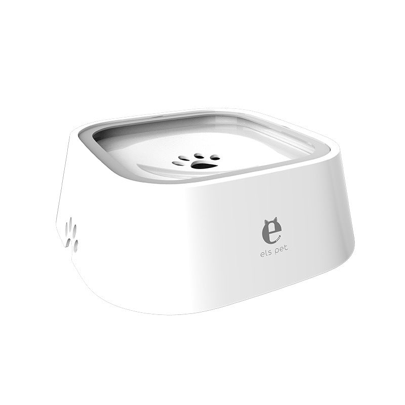 No-Spill Pet Feeding Bowl - White