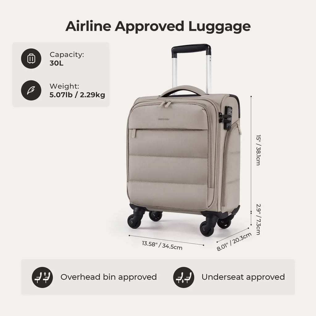 Bagsmart 16" Personal Item Carry on Luggage - Image 15