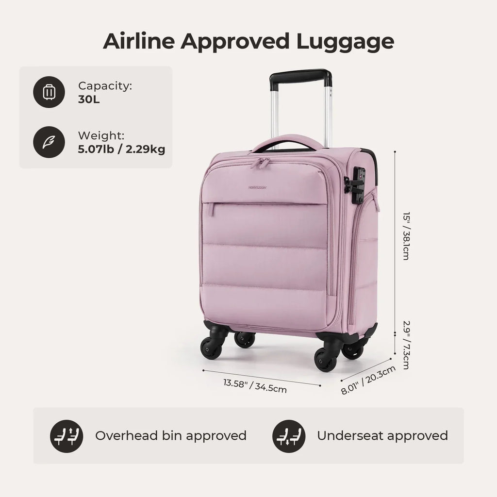 Bagsmart 16" Personal Item Carry on Luggage - Image 36