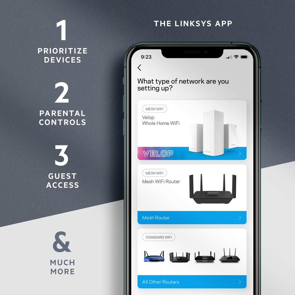 Linksys - MAX-STREAM AC1300 Dual-Band Mesh Wi-Fi 5 Router - Black MR6350 - Image 4