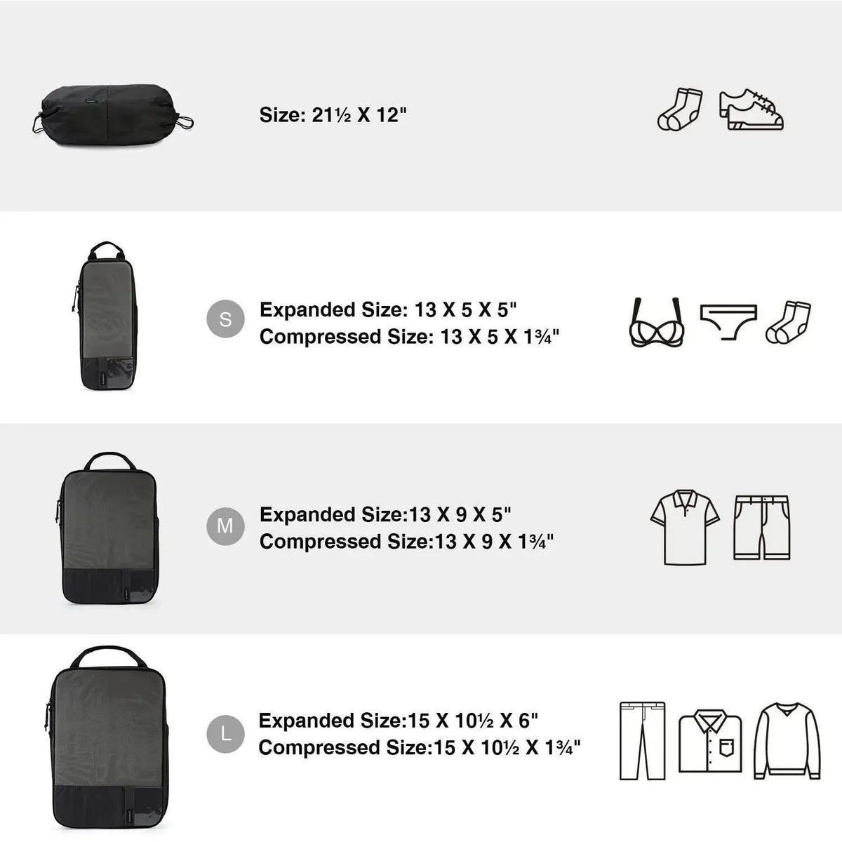 Compression Packing Cubes 6 PCS - Image 58