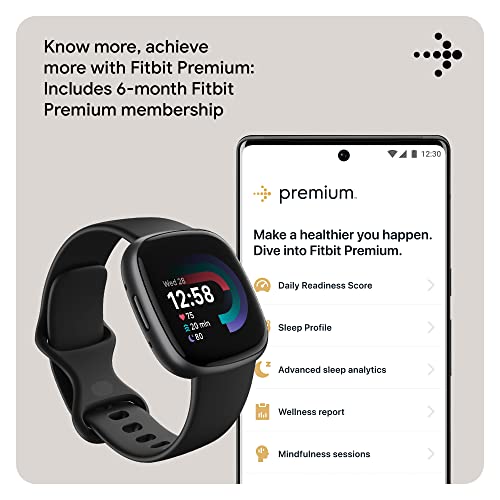 Fitbit Versa 4 Smartwatch – Graphite (FB523BKBK-US) - Image 7