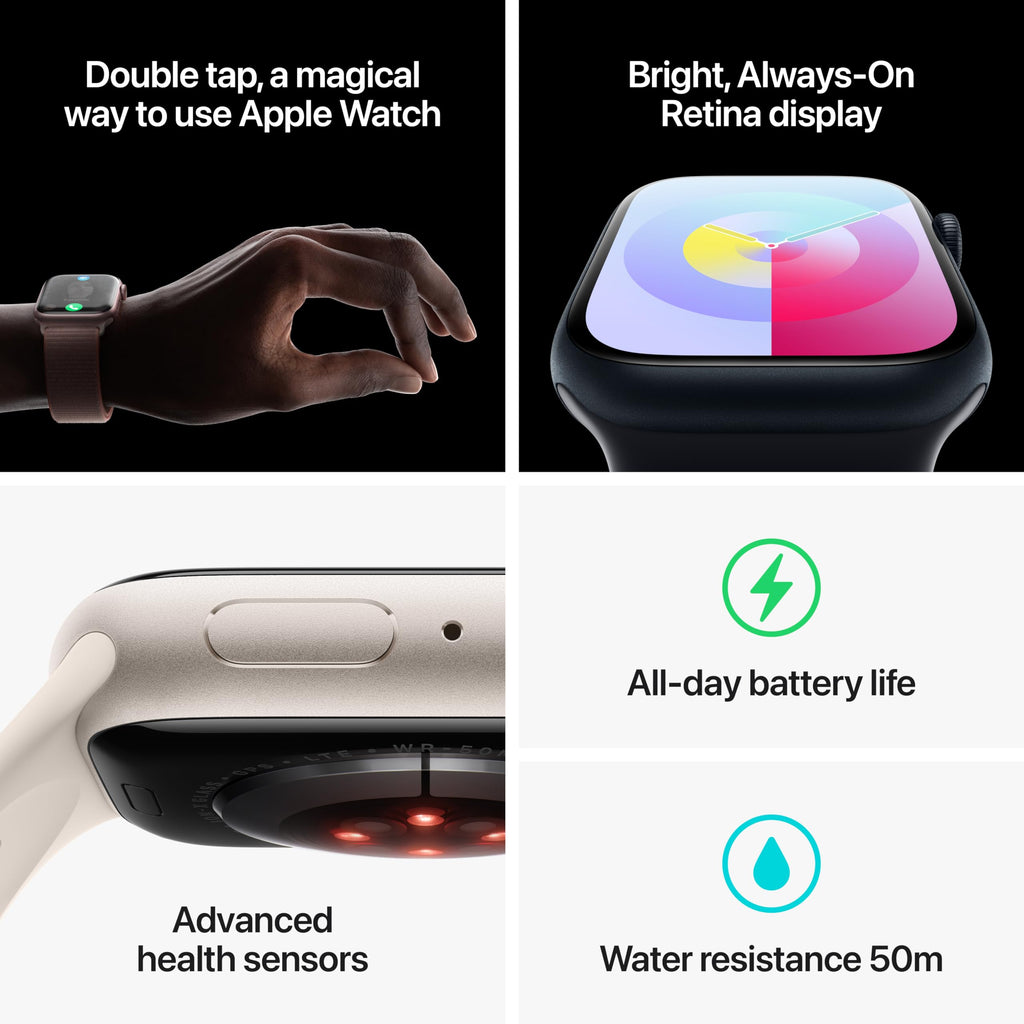 Apple Watch Series 9 [GPS + Cellular] 45mm Graphite Stainless Steel w/ Graphite Milanese Loop - Image 5