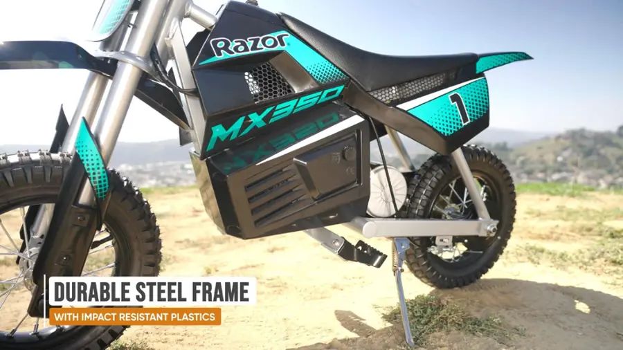 Razor - Dirt Rocket MX350 w/ 7 miles Max Operating Range and 14 mph Max Speed - Teal/Black - 15128045 - Image 10