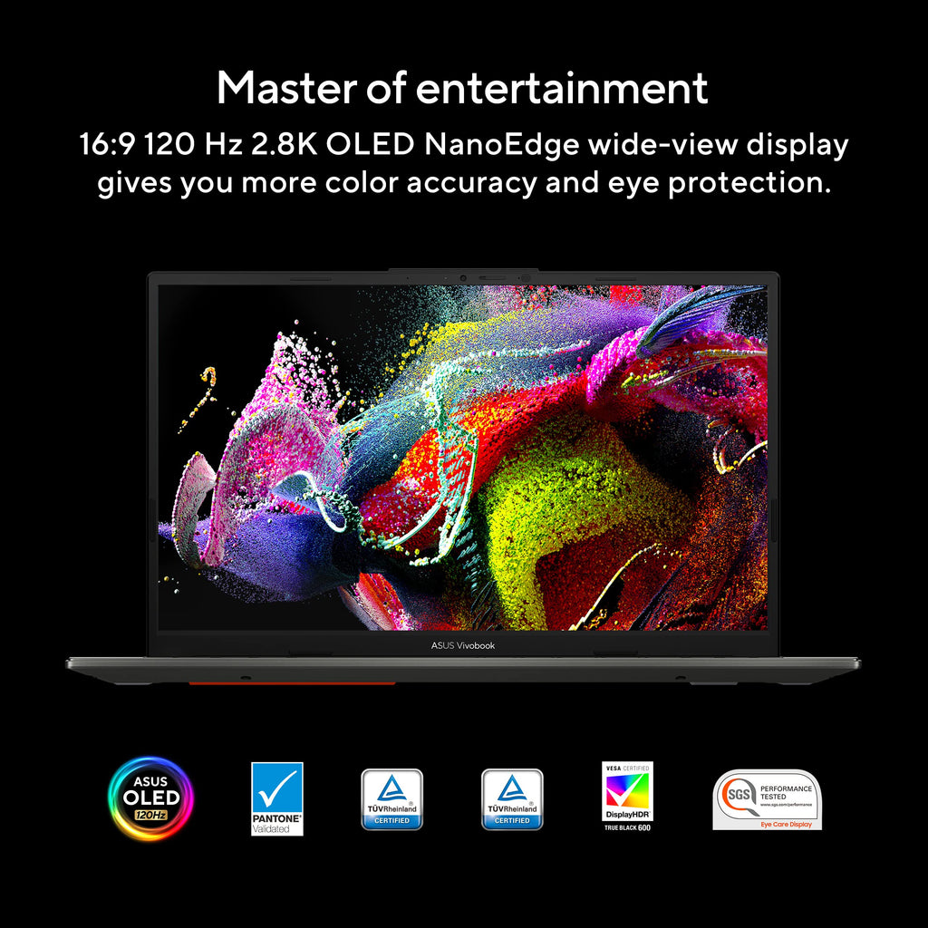 ASUS - Vivobook S 15" 2.8K OLED Laptop - Intel Core i9-13900H - 16GB RAM - 1TB SSD - Midnight Black - K5504VA-ES96 - Image 9