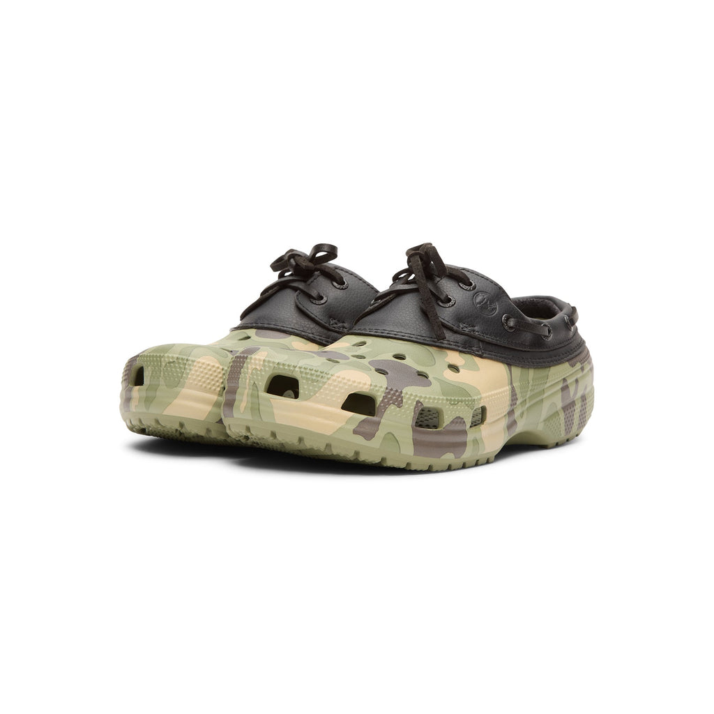 Crocs Classic Duck Camo Boat Shoe (Black/Cargo) - Image 3