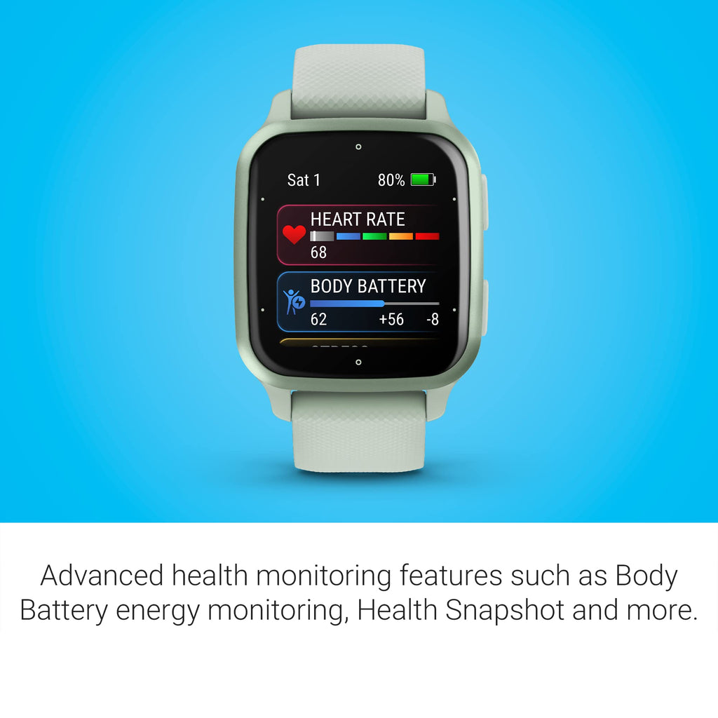 Garmin Venu Sq 2 GPS Smartwatch – 40mm – Cool Mint Case with Cool Mint Silicone Band – 010-02701-02 - Image 4