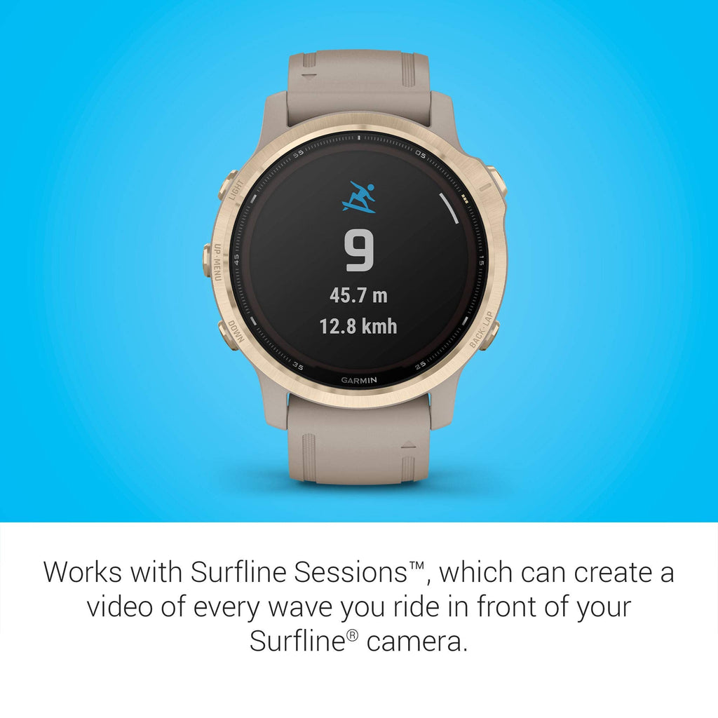 Garmin fenix 6S Pro Solar 42mm Light Gold with Light Sand Band - 010-02409-10 - Image 6
