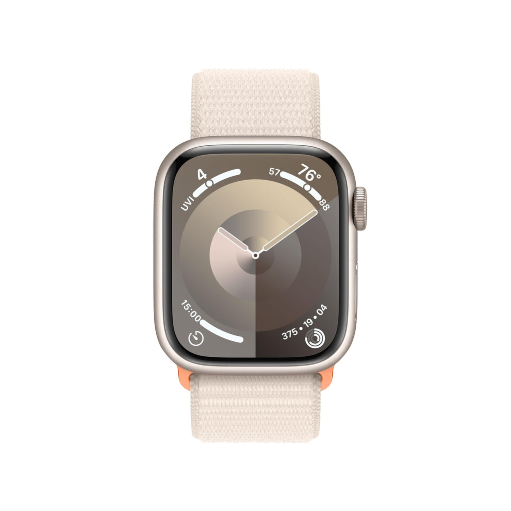 Apple - Watch Series 9 GPS + Cellular 41mm Starlight Aluminum Case with Starlight Sport Loop - MRHQ3LW/A - Image 2