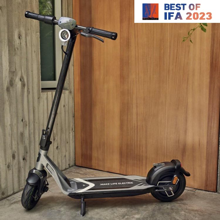 NIU - KQi Air Carbon Fiber Foldable Electric Kick Scooter w/ 31 mi Range & 20mph Max Speed - Black - Image 9