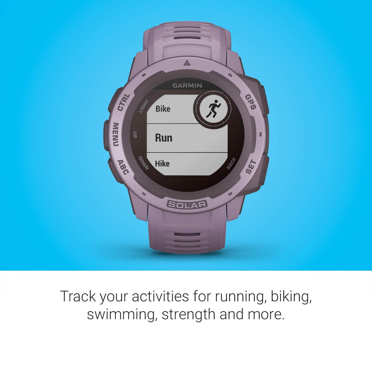Garmin - Instinct Solar 45mm Fiber Orchid w/ Orchid Band - 010-02293-12 - Image 4
