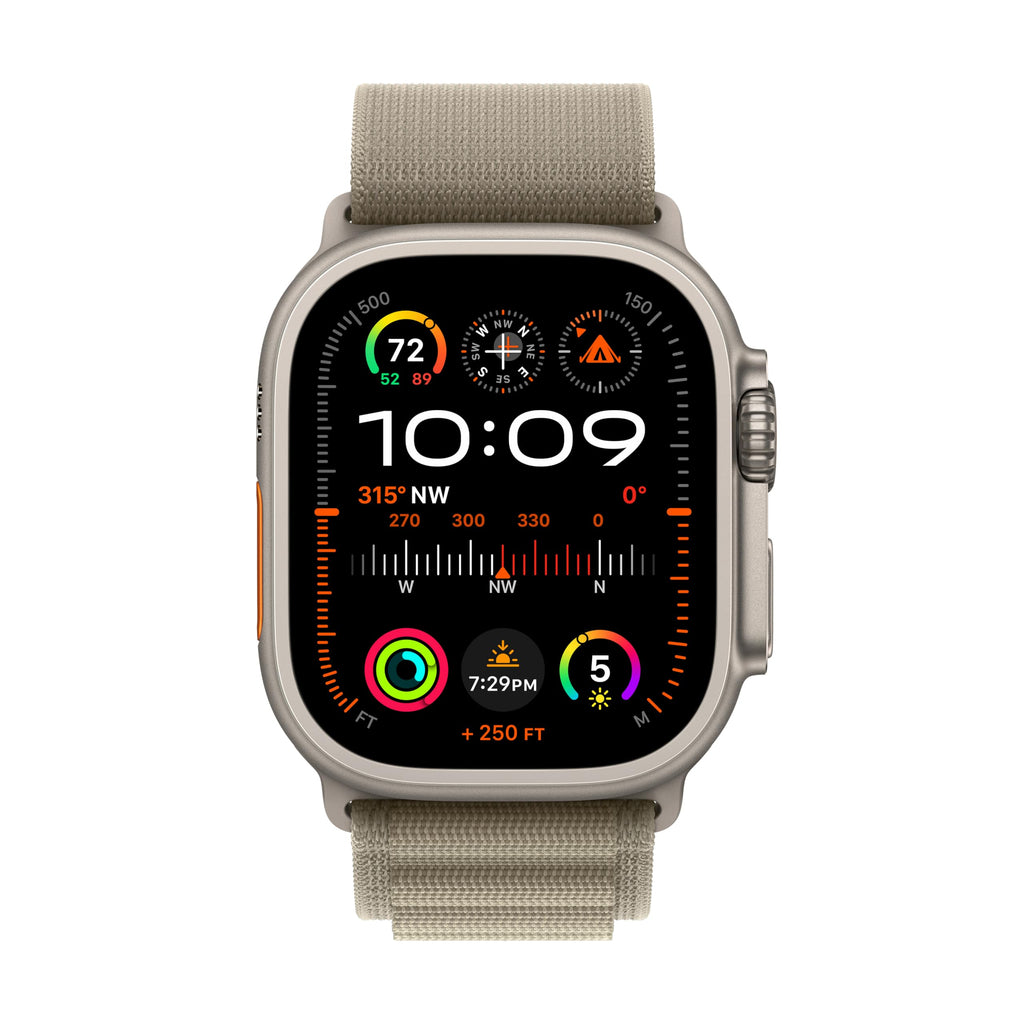 Apple Watch Ultra 2 (GPS + Cellular) 49mm Titanium Case with Olive Alpine Loop with Blood Oxygen - M - Image 3