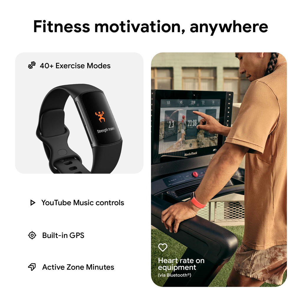 Fitbit - Charge 6 Advanced Fitness & Health Tracker - Obsidian - Image 2