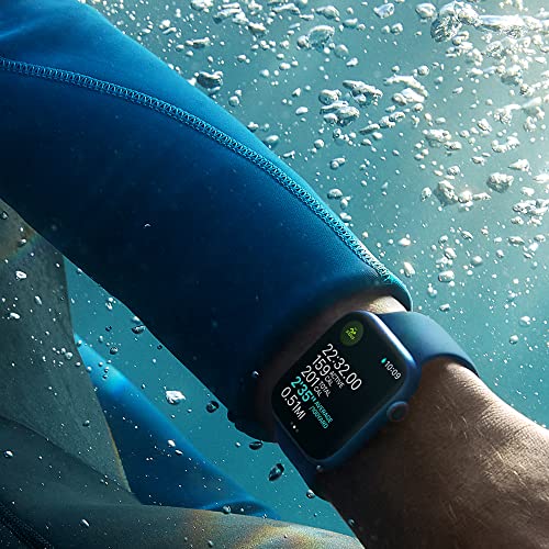 Apple Watch Series 7 Cellular - 45mm Gold with Abyss Blue Sport Band -MN9J3LL/A - Image 3
