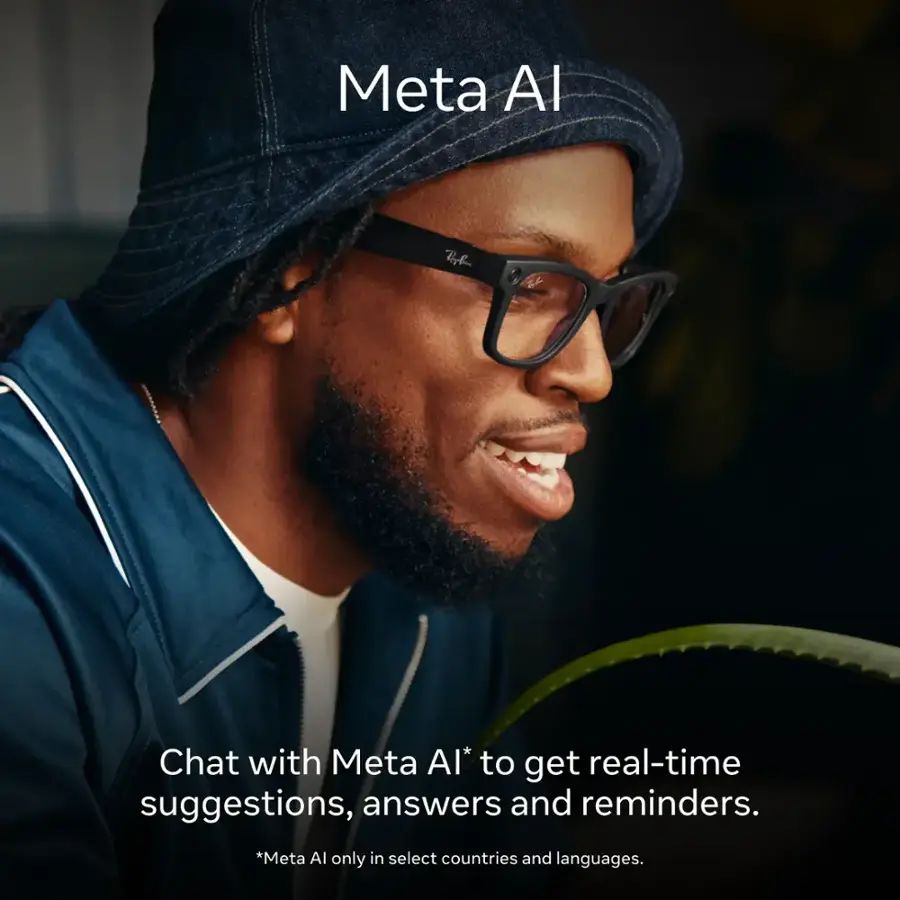 Ray Ban Meta-Headliner glasses w/Meta AI, Audio, Photo, Video-Charcoal Lenses-Matte Black - Image 6