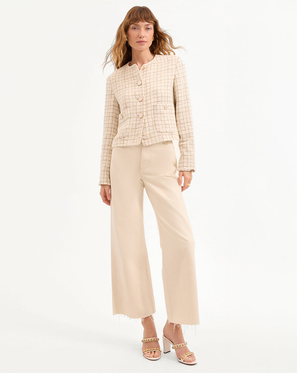 Andrea Metallic Tweed Jacket - Image 2