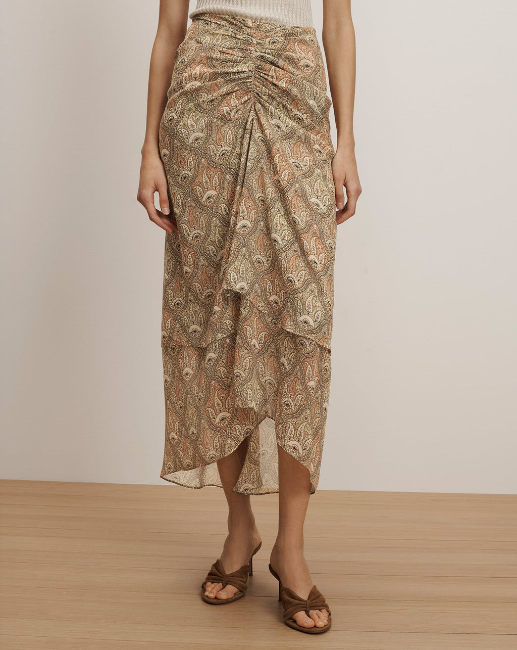 Sira Silk Midi Skirt - Image 2