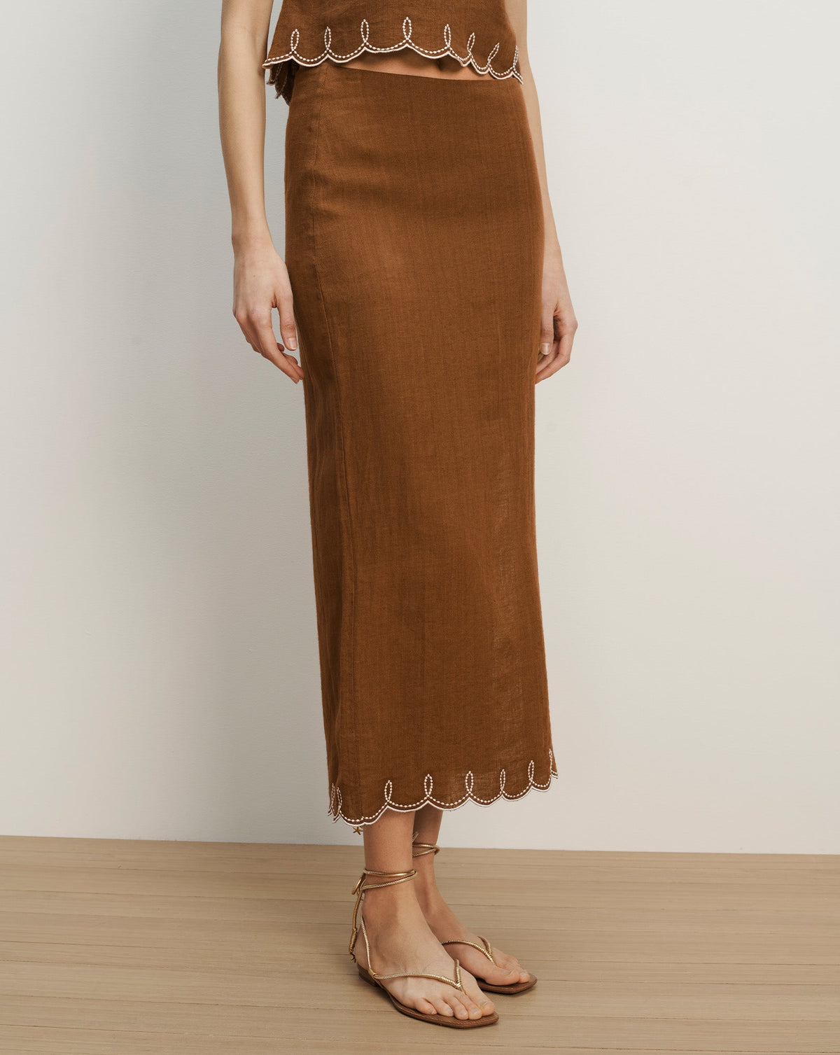 Malou Linen Midi Skirt - Image 2
