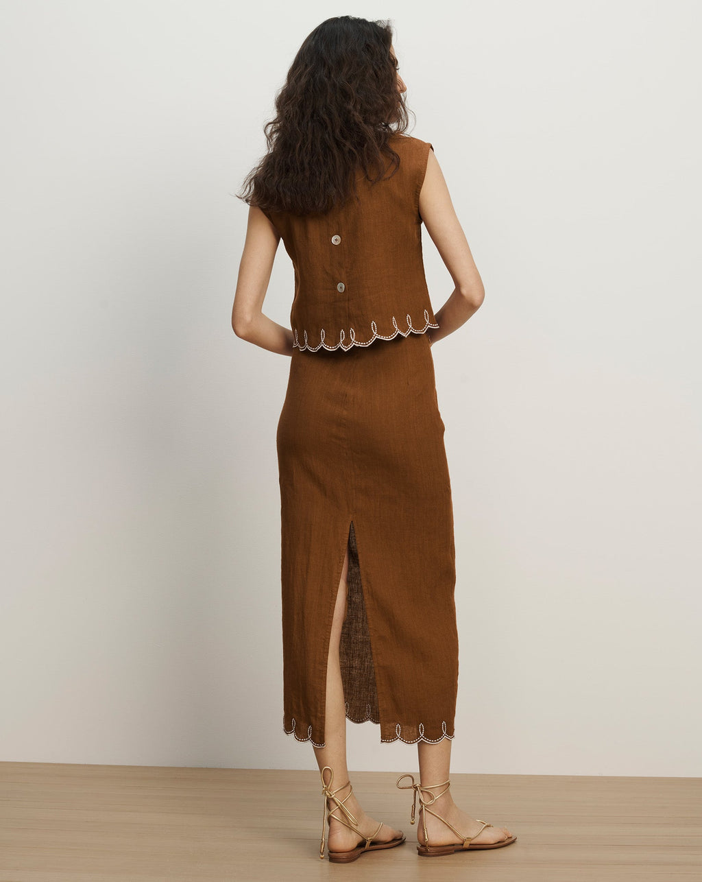 Malou Linen Midi Skirt - Image 5