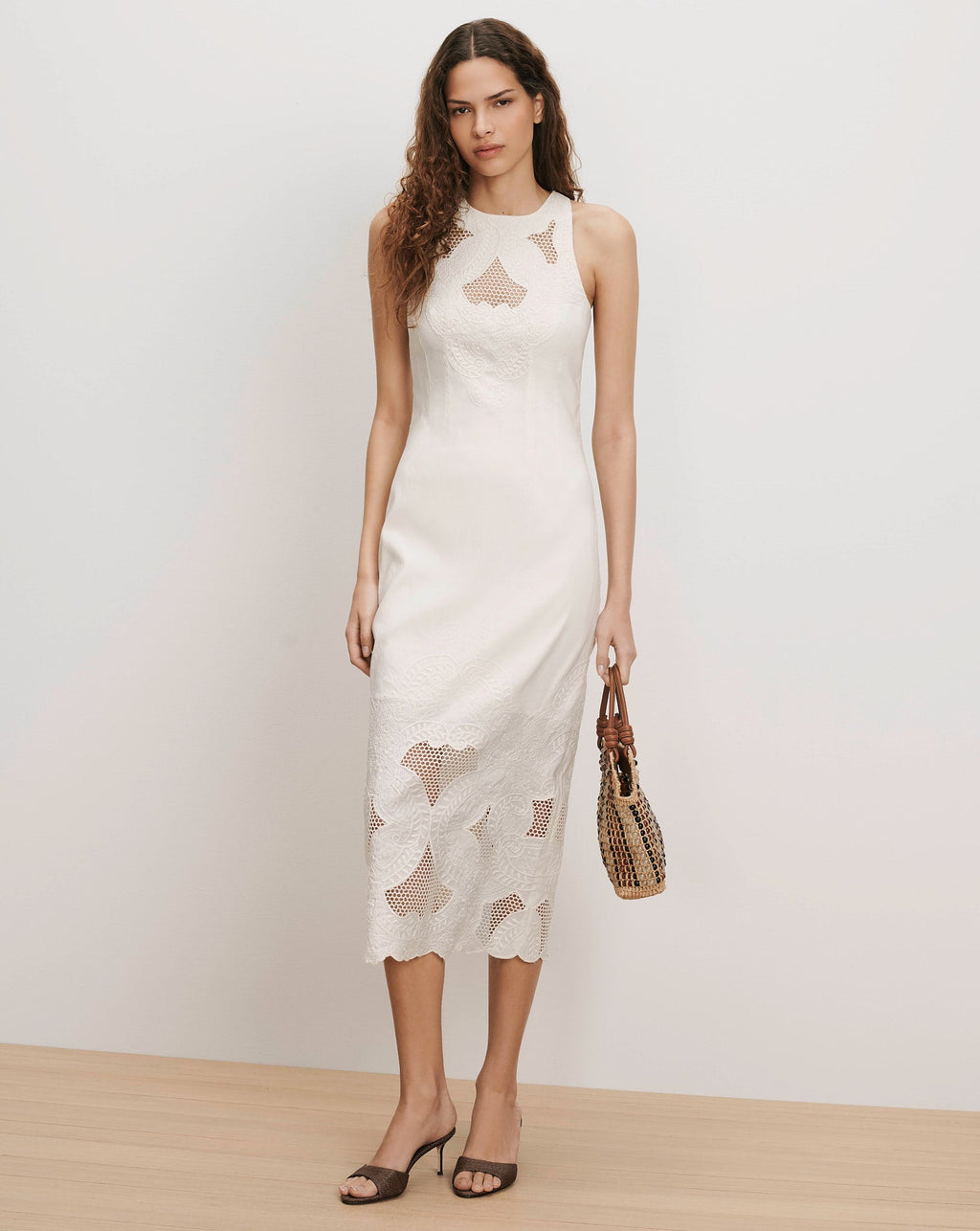Upten Eyelet Midi Dress