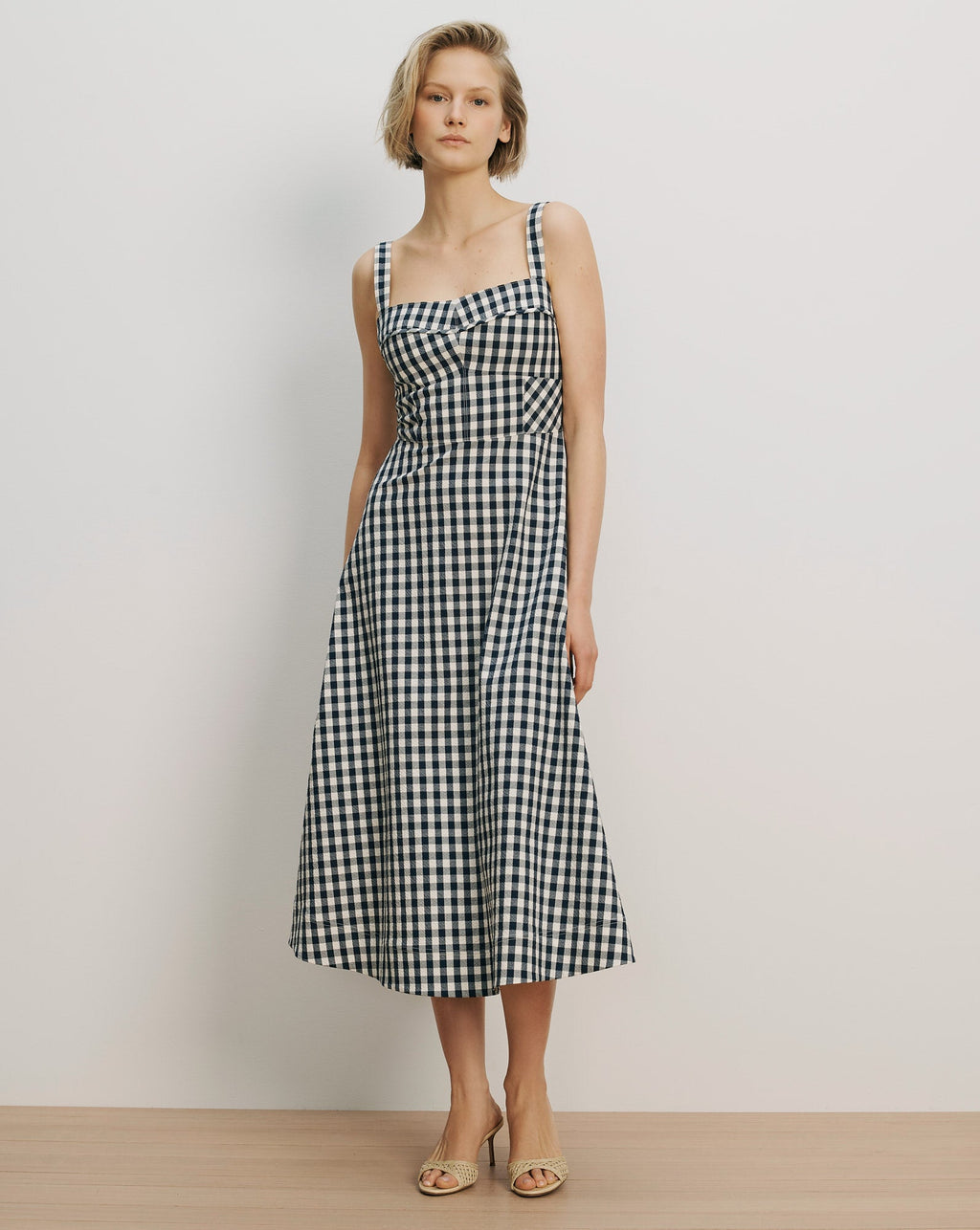 Aila Gingham Midi Dress