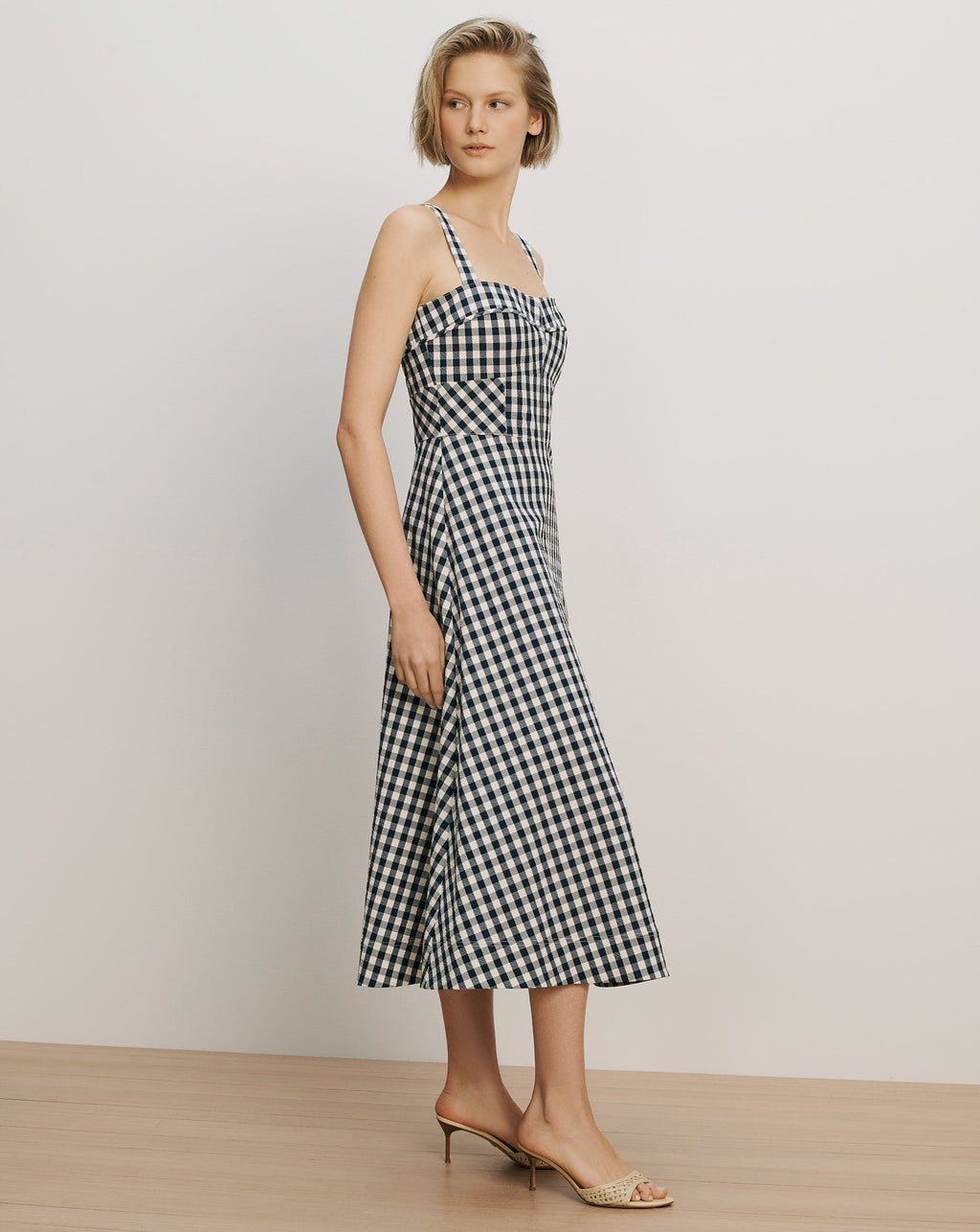 Aila Gingham Midi Dress - Image 2