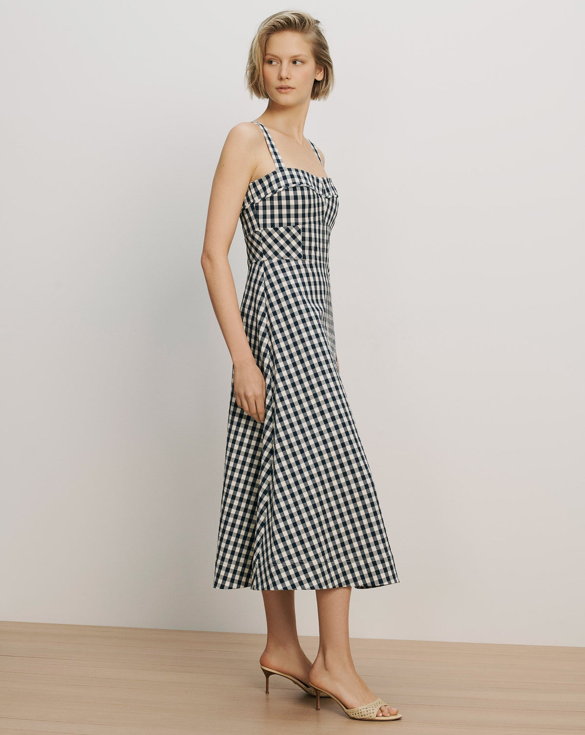 Aila Gingham Midi Dress - Image 2