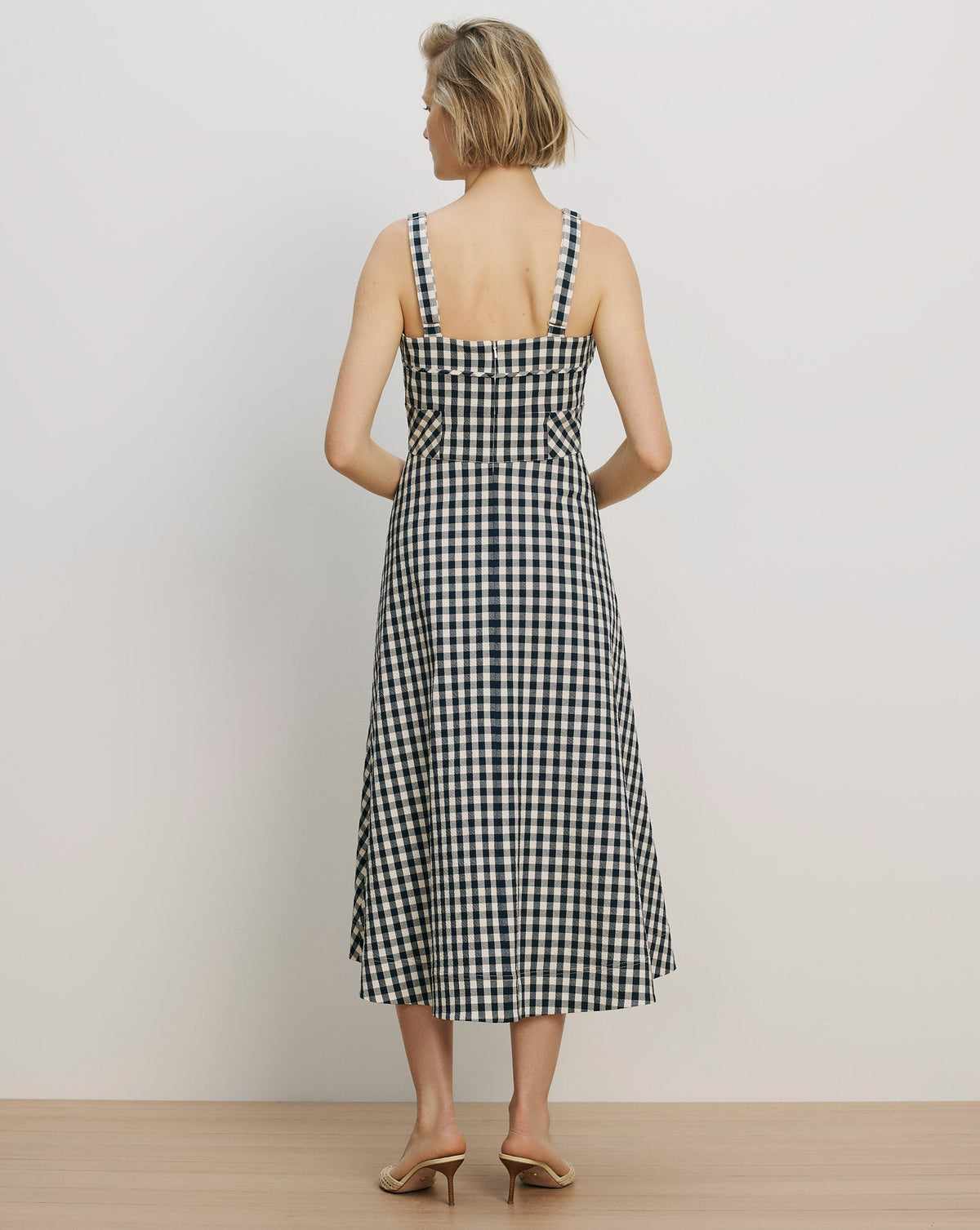 Aila Gingham Midi Dress - Image 4