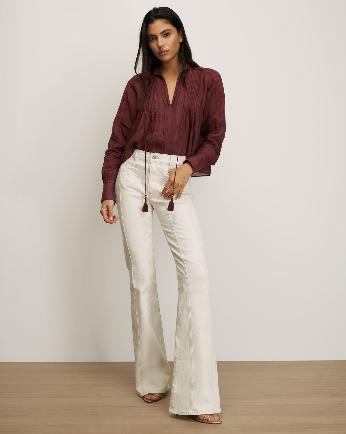 Sawyer Self-Tie Blouse - Image 2