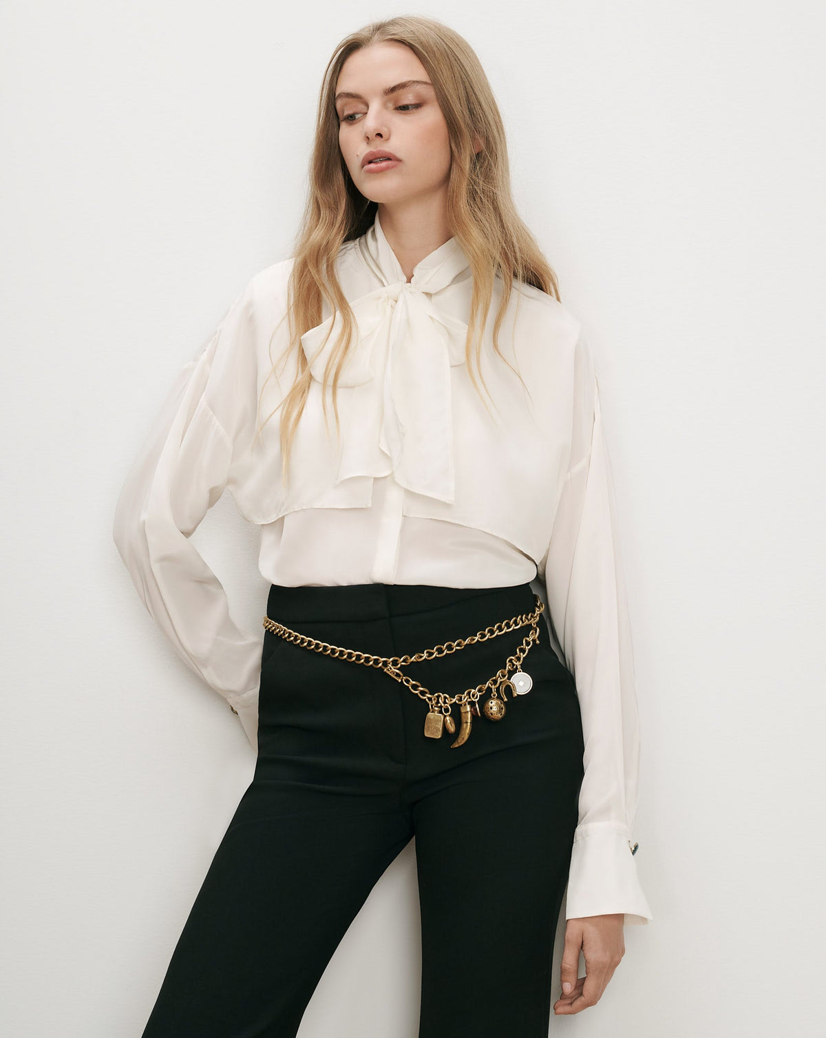 Darlis Scarf-Neck Blouse