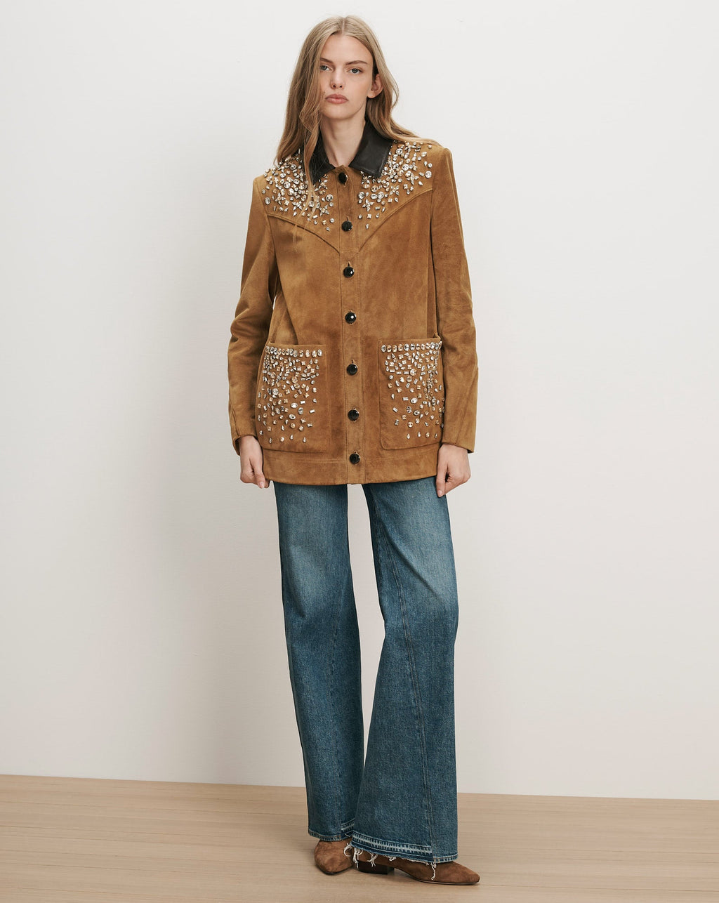 Shannon Suede Embellished Jacket - Image 2