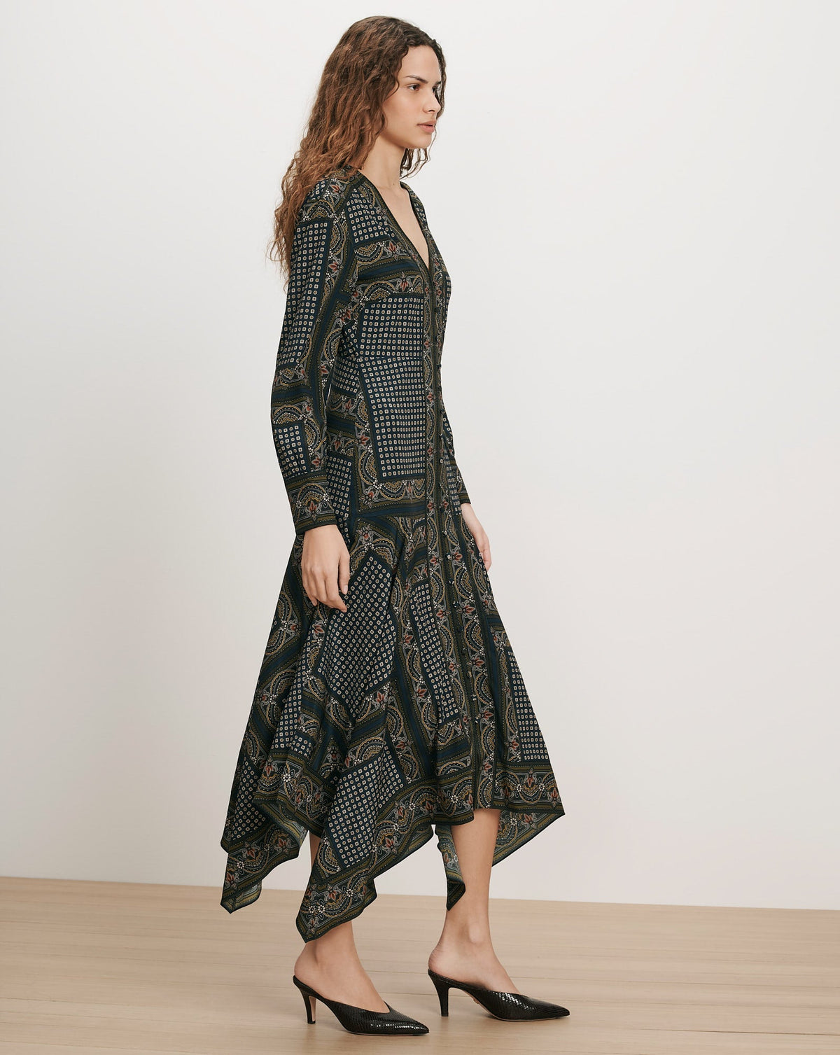 Skye Scarf-Print Midi Dress - Image 2
