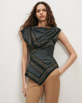 Yvonne Asymmetric Scarf Top
