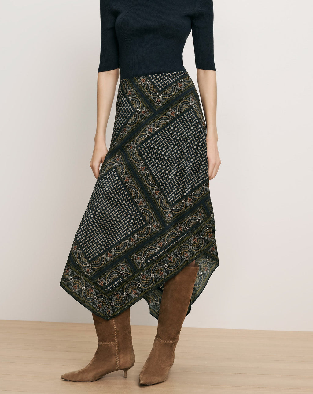 Hartley Asymmetric Midi Skirt - Image 3