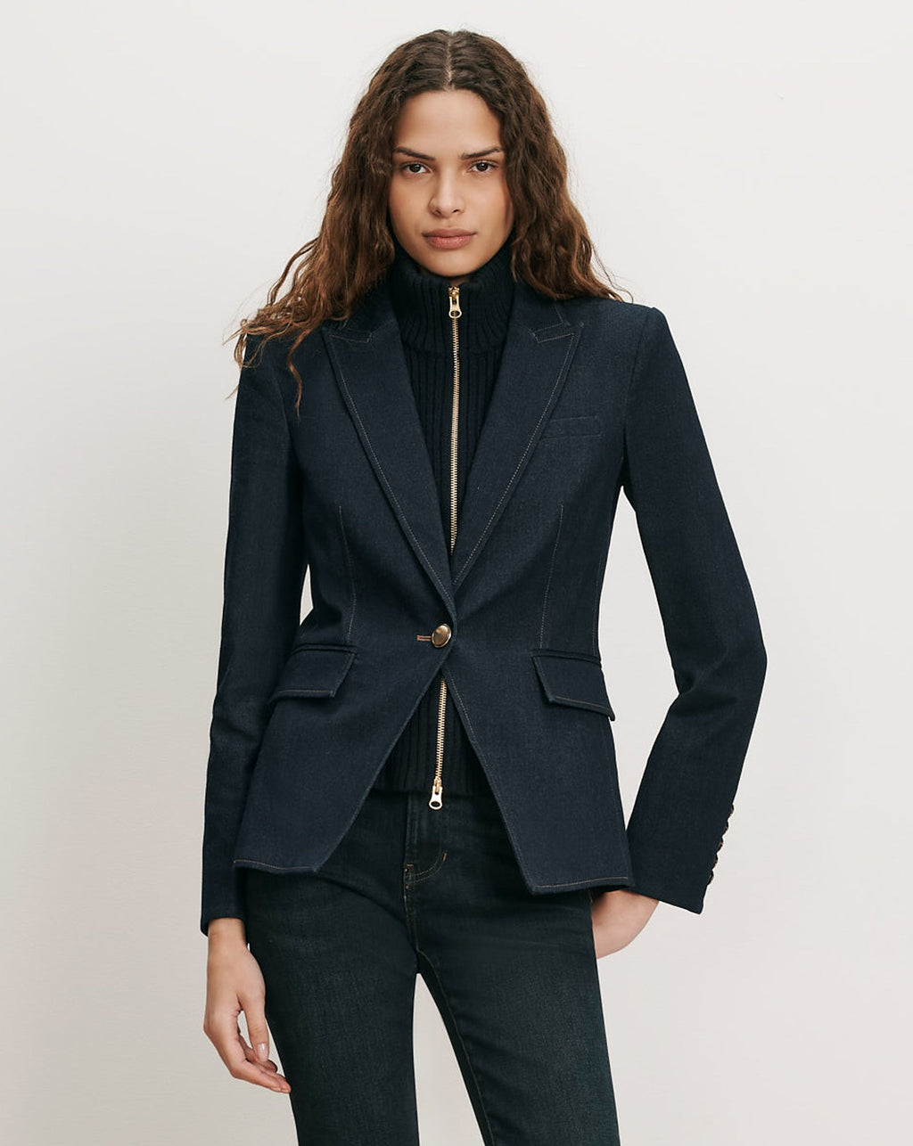 Miller Denim Single-Breasted Dickey Jacket - Image 4