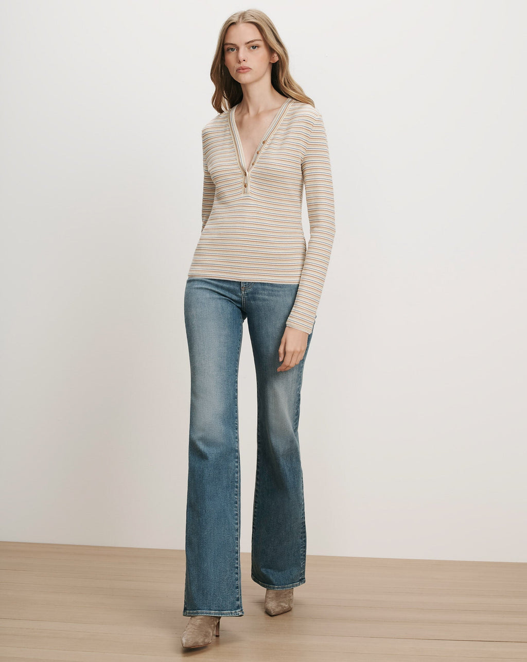 Faelan Striped Henley Shirt - Image 3