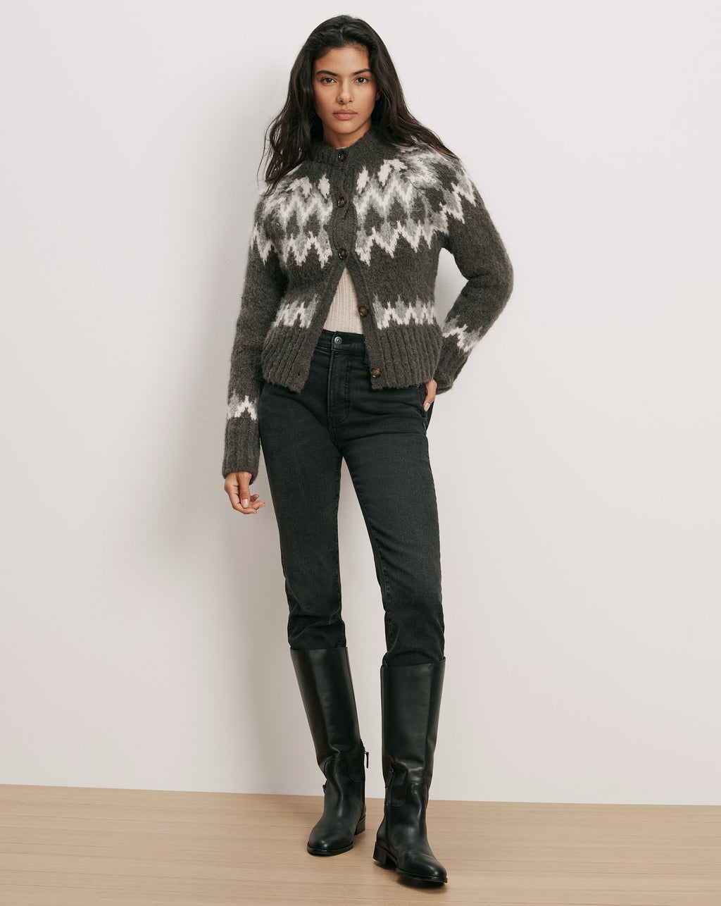 Christina Fair Isle Cardigan - Image 2