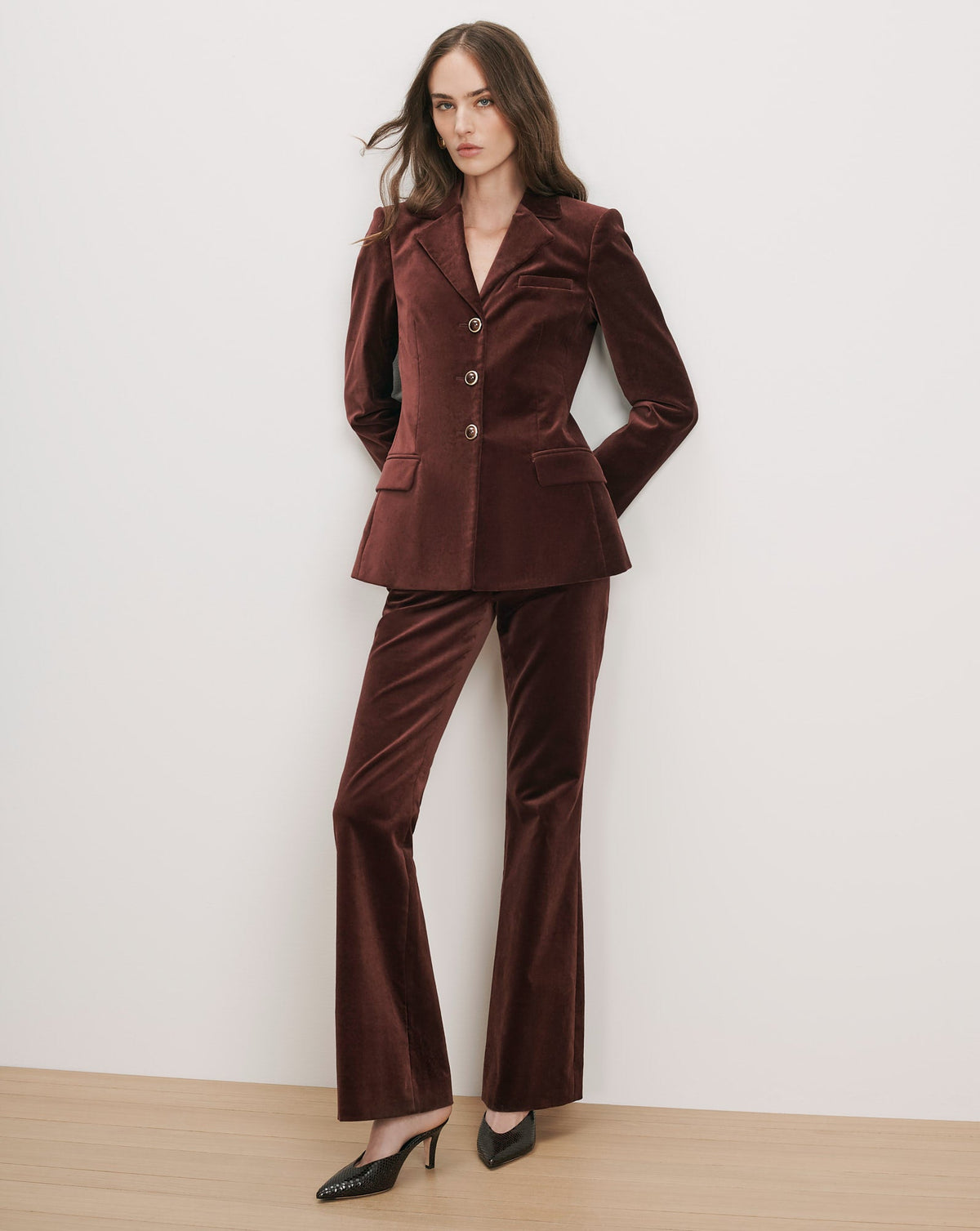 Gracie Velvet Flare Pant - Image 2