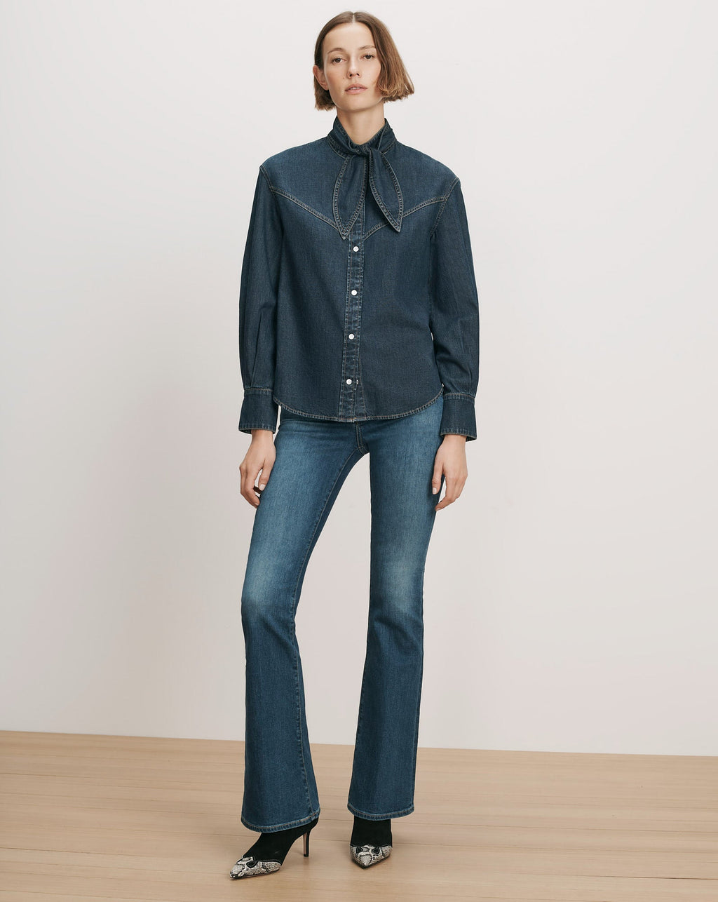 Genetta Chambray Button-Down Shirt - Image 3